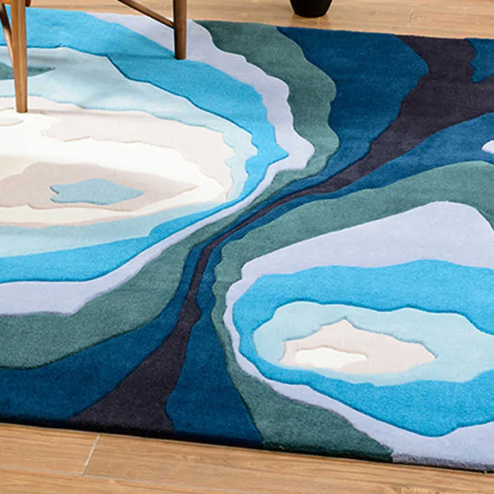 سجاد كبير منقوش ثلاثي الأبعاد على الطراز . Large 3D Scandinavian Style Embossed Carpet, Living