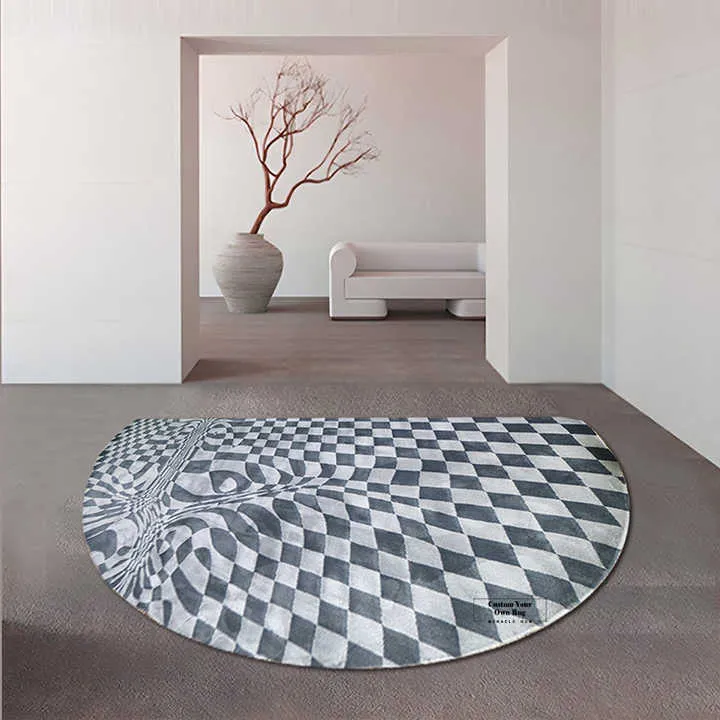 سجاد كبير منقوش ثلاثي الأبعاد على الطراز . Large 3D Scandinavian Style Embossed Carpet, Living