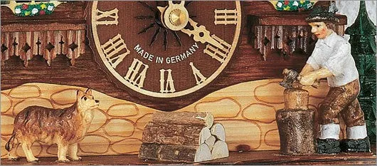 10" Quartz Musical Wood Chopper German Cuckoo Clock