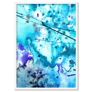 Abstract Watercolour Into the Blue I- Art Print