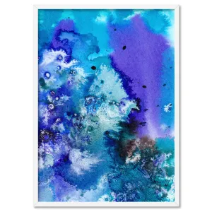 Abstract Watercolour Into the Blue II - Art Print