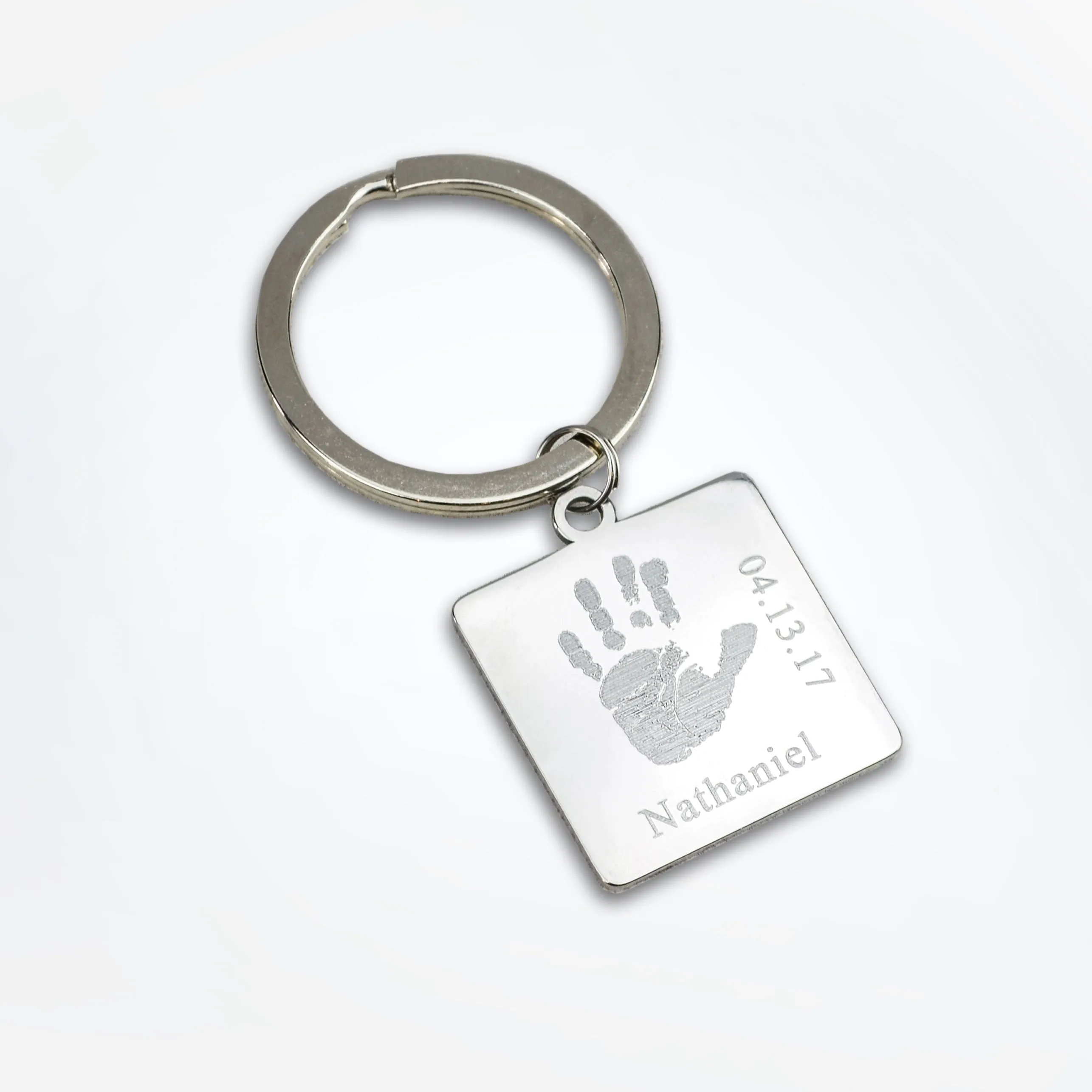 Actual Handprint or Footprint Keychain for Mom