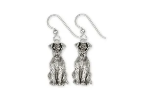 Airedale Terrier Earrings Jewelry Sterling Silver Handmade Dog Earrings AR4-E