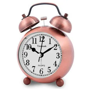 Analogue Alarm Clock Timemark Golden 9 x 13.5 x 5.5 Cm