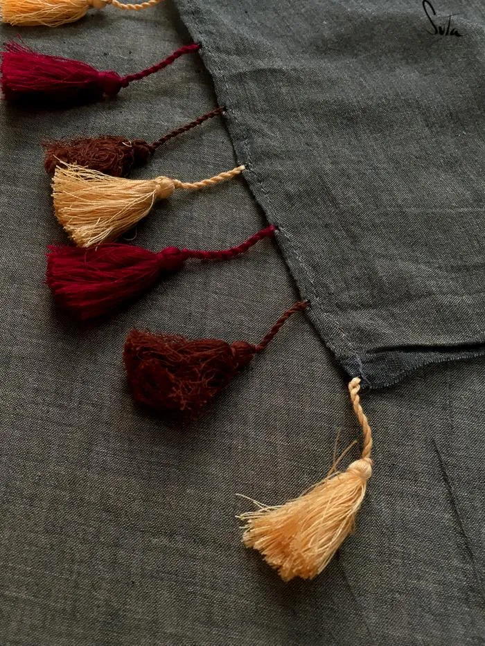 Antique Brown Cotton Saree
