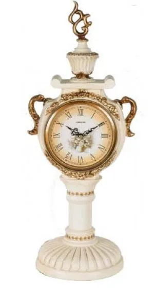 Antique french clock candelabra  white 607KY