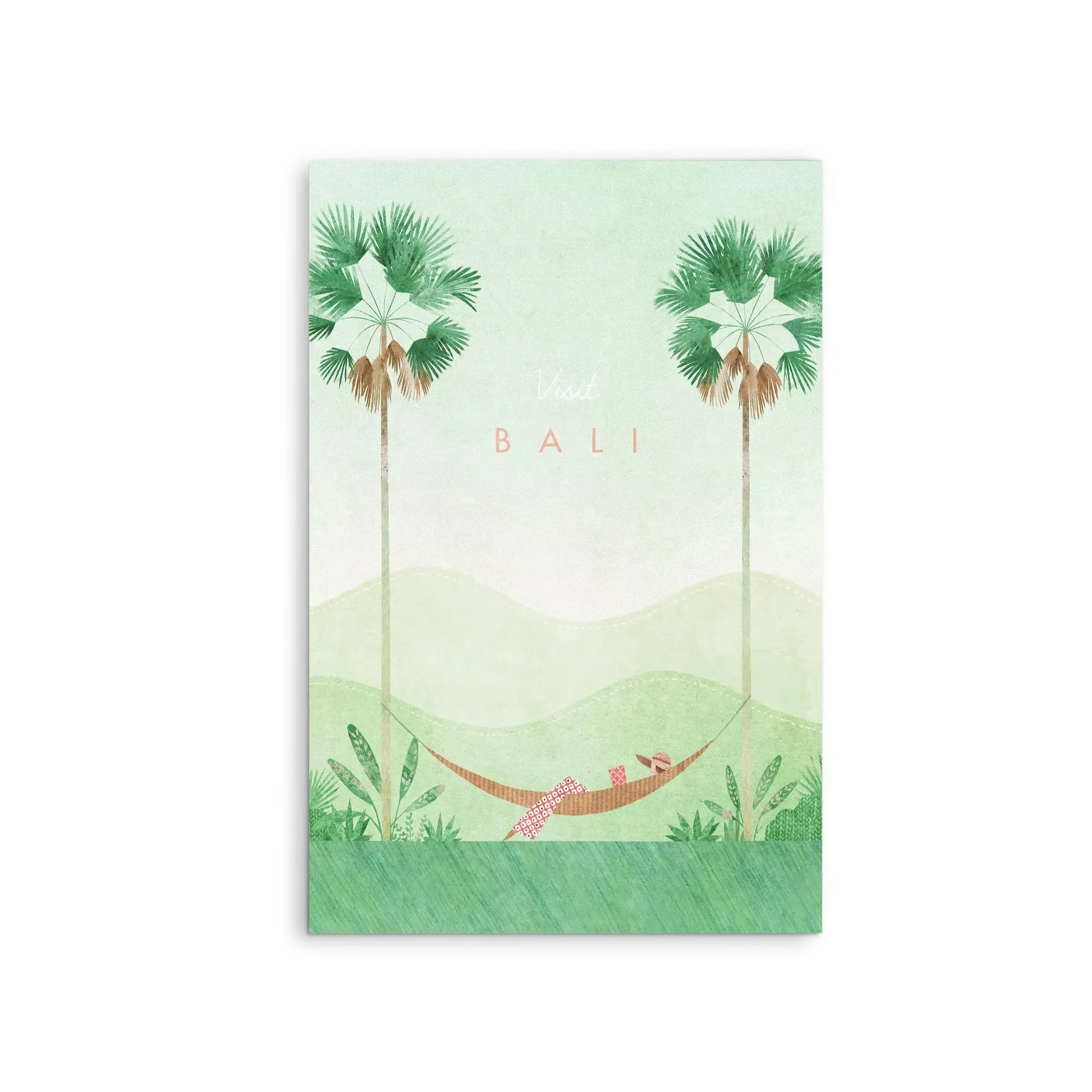 Bali by Henry Rivers - Stretched Canvas Print or Framed Fine Art Print - Artwork- Vintage Inspired Travel Poster