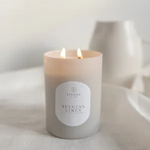 Belgian Linen two-wick Candle linnea