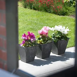 Black Artstone Plant Pot - 30cm
