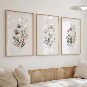 Blooming Wildflowers Set of 3