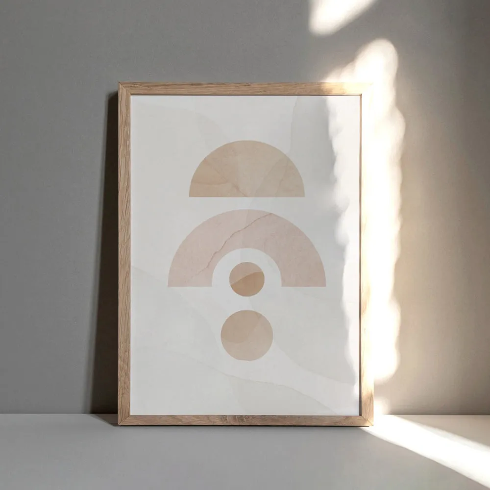 Boho Aquarelle Geo III - Art Print