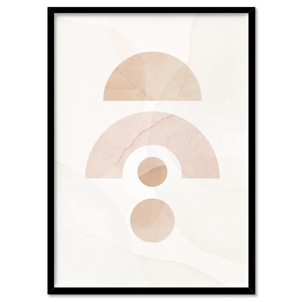 Boho Aquarelle Geo III - Art Print