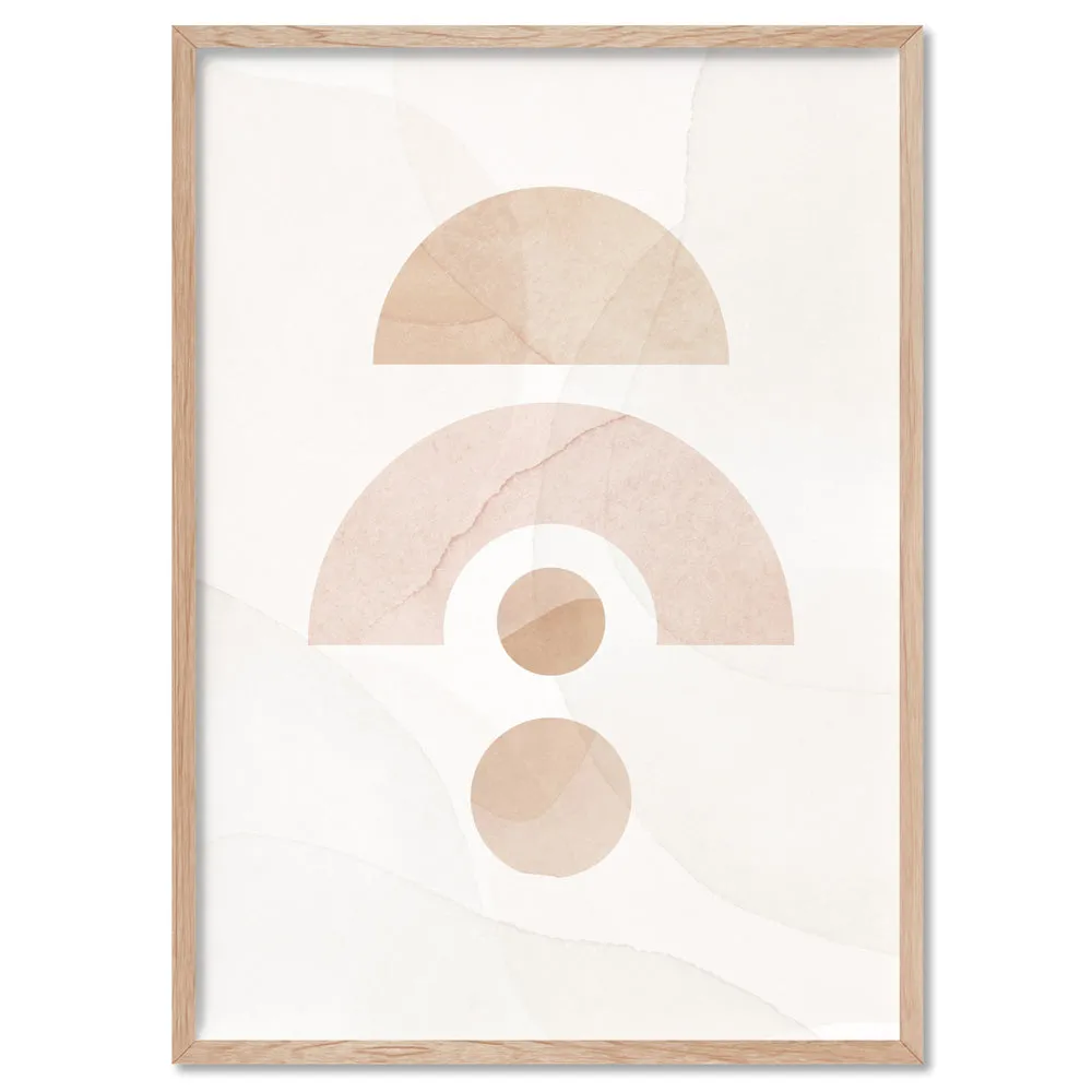Boho Aquarelle Geo III - Art Print