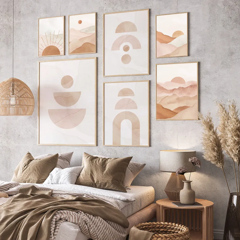 Boho Aquarelle Geo III - Art Print