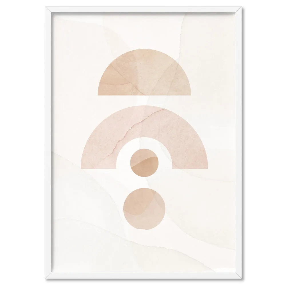 Boho Aquarelle Geo III - Art Print