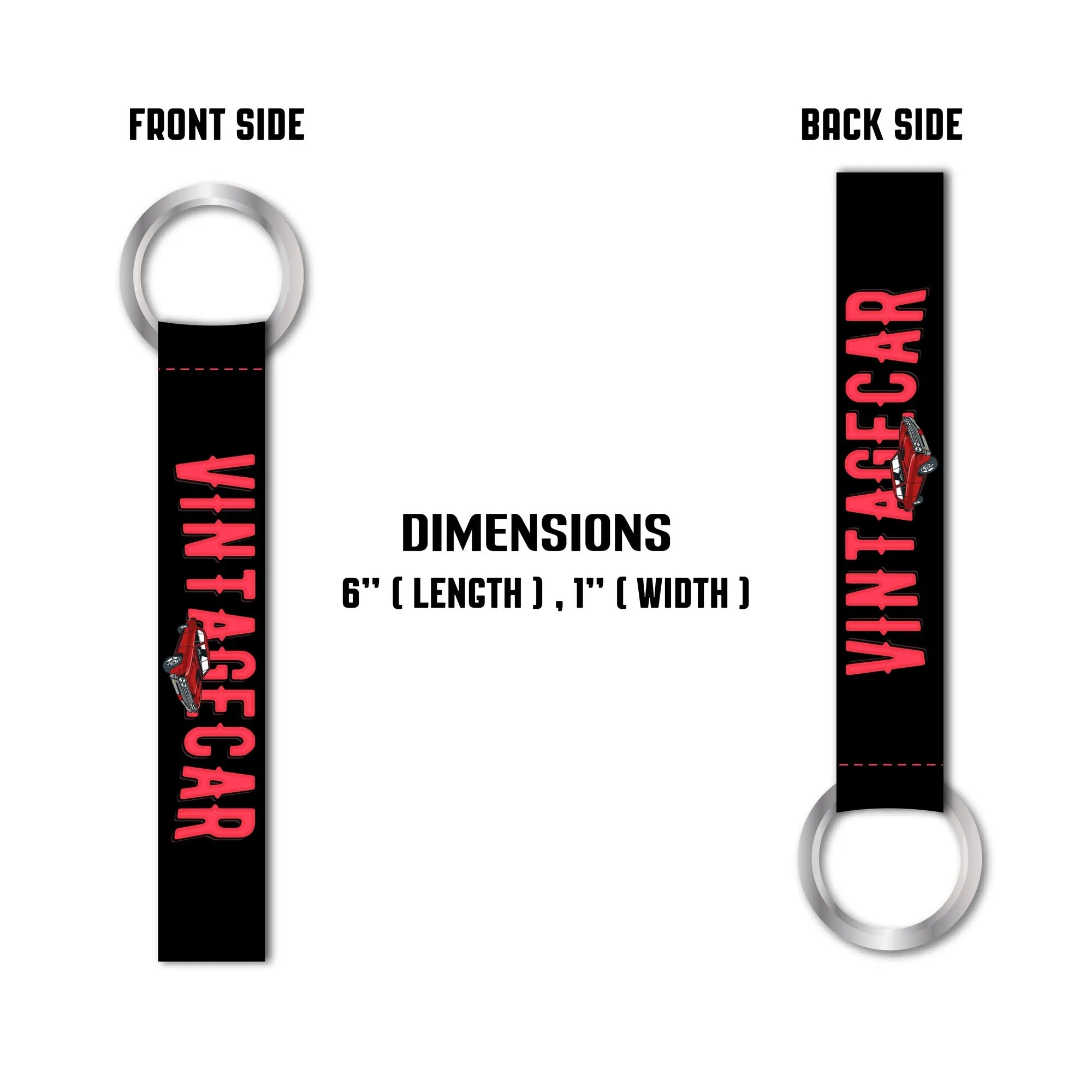 Car Theme Lanyard keychain Holder For All Cars Key Tag Holder  L x H 6 x 1 Inch