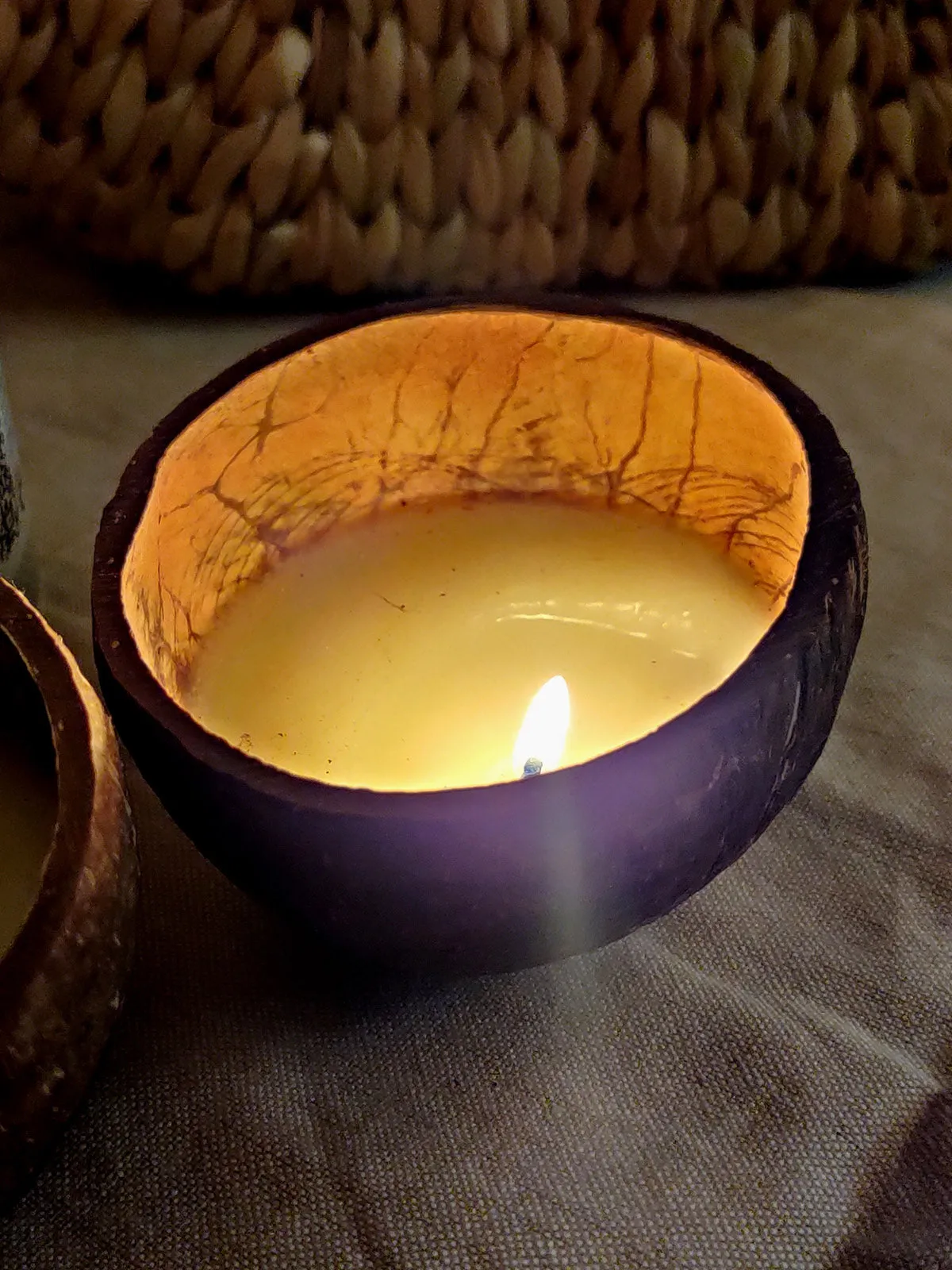 Coconut Shell Soy Wax Candles Pack Of 2