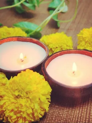 Coconut Shell Soy Wax Candles Pack Of 2