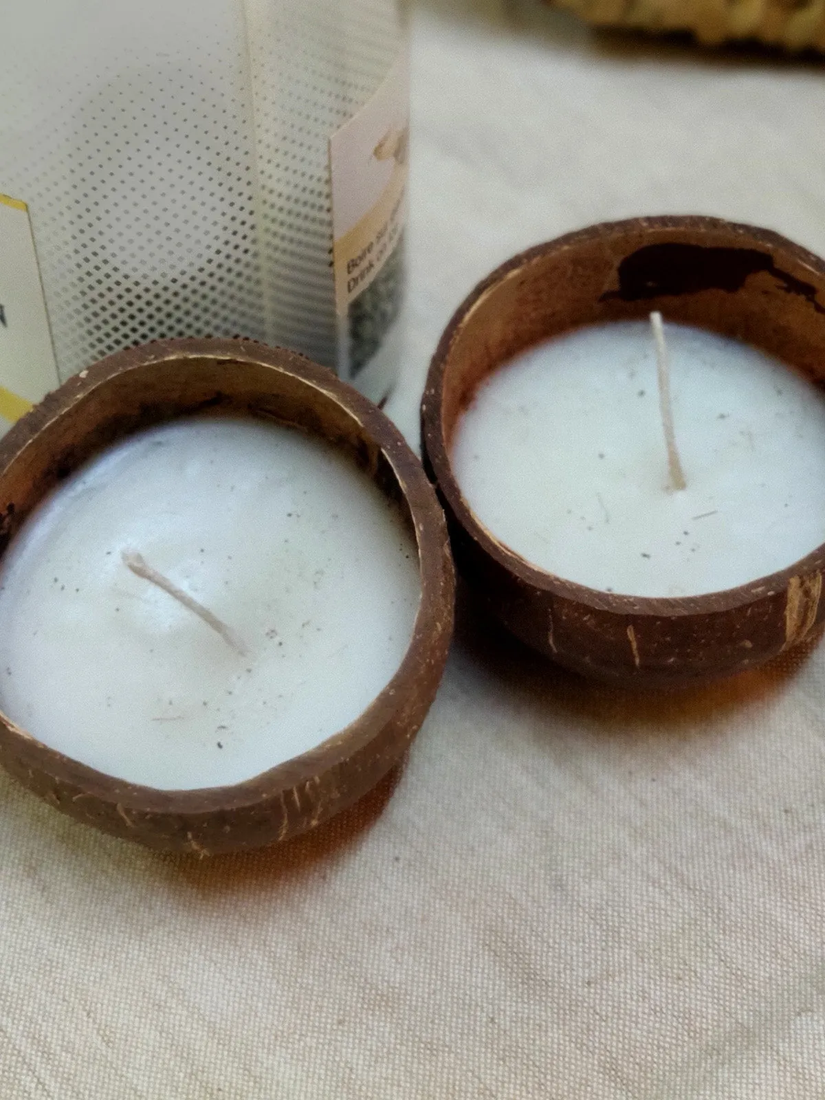 Coconut Shell Soy Wax Candles Pack Of 2
