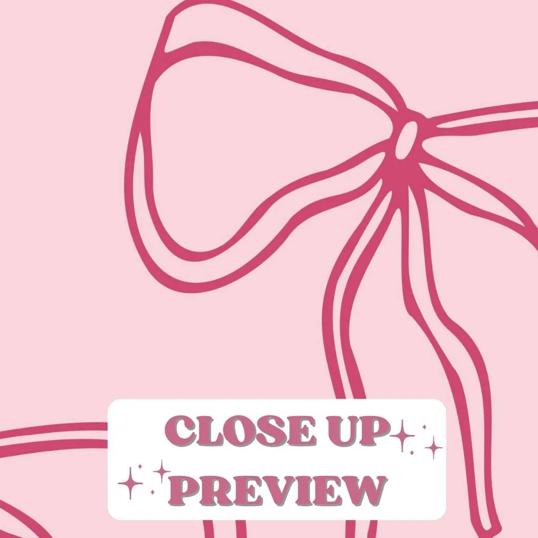 Coquette Hand Drawn Pink Bow Wall Art Prints