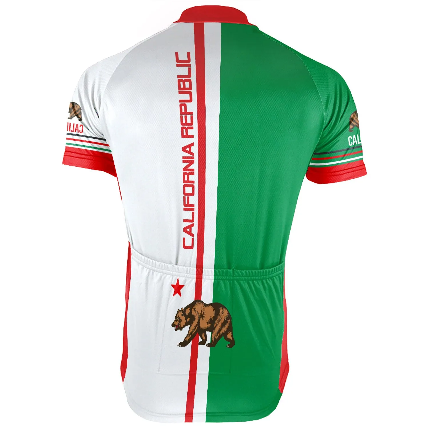 Customized Image California Short Sleeve Cycling Jersey for Men