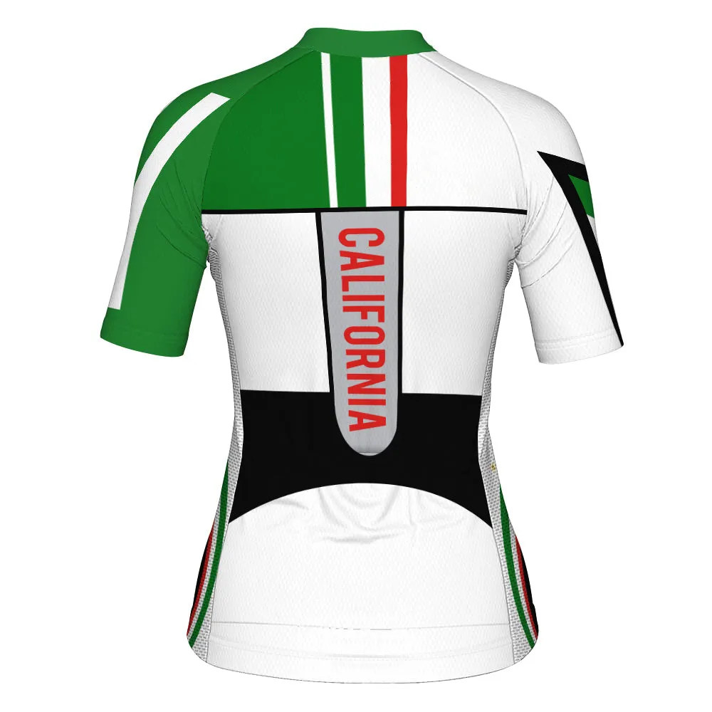 Customized Image California Short Sleeve Cycling Jersey for Women