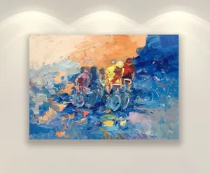 Customized Image Canvas- Bike Art Bicycle Art Cycling Art Prints Sport Race Art Gifts for Bikers Sport Office Decor Sport Gifts Men