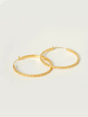 Daisy Chain Hoops | Large | Gold