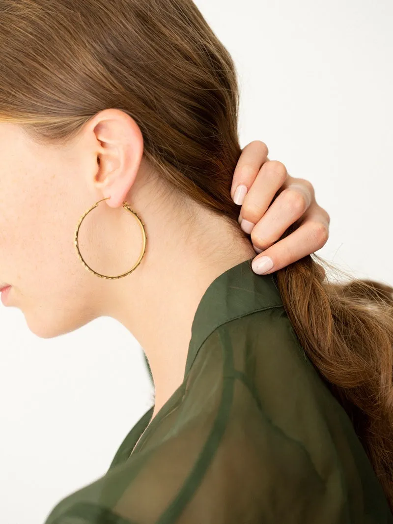 Daisy Chain Hoops | Large | Gold