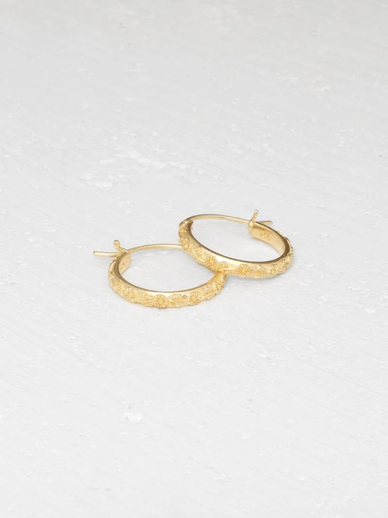 Daisy Chain Hoops | Small | Gold