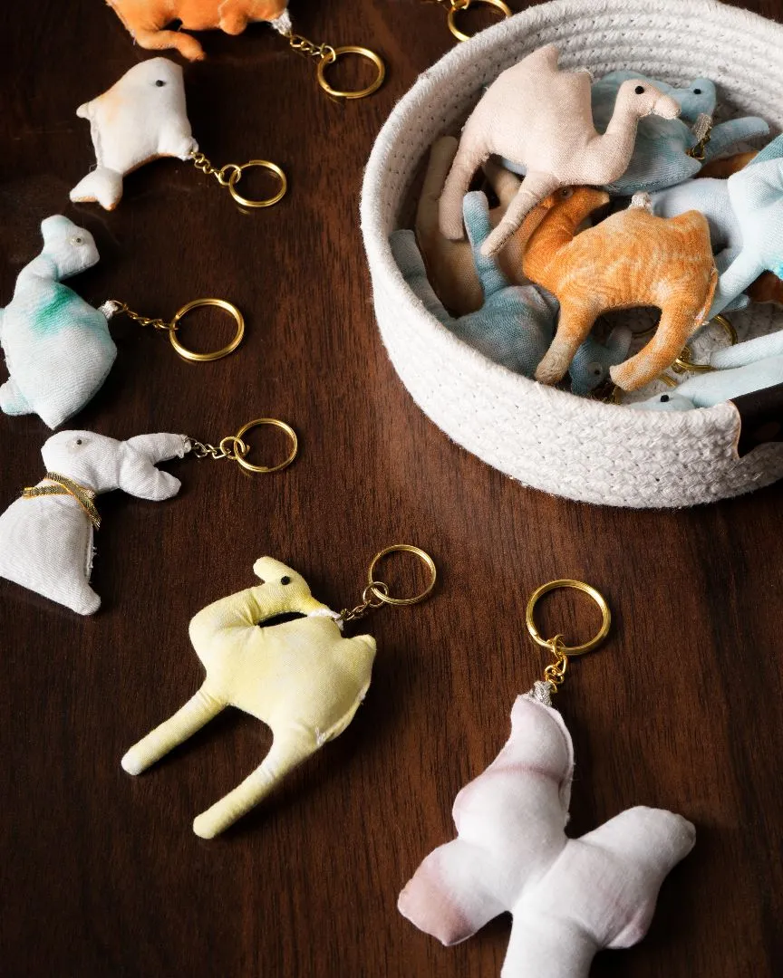 Eco-Friendly Upcycled Fabric Keychains
