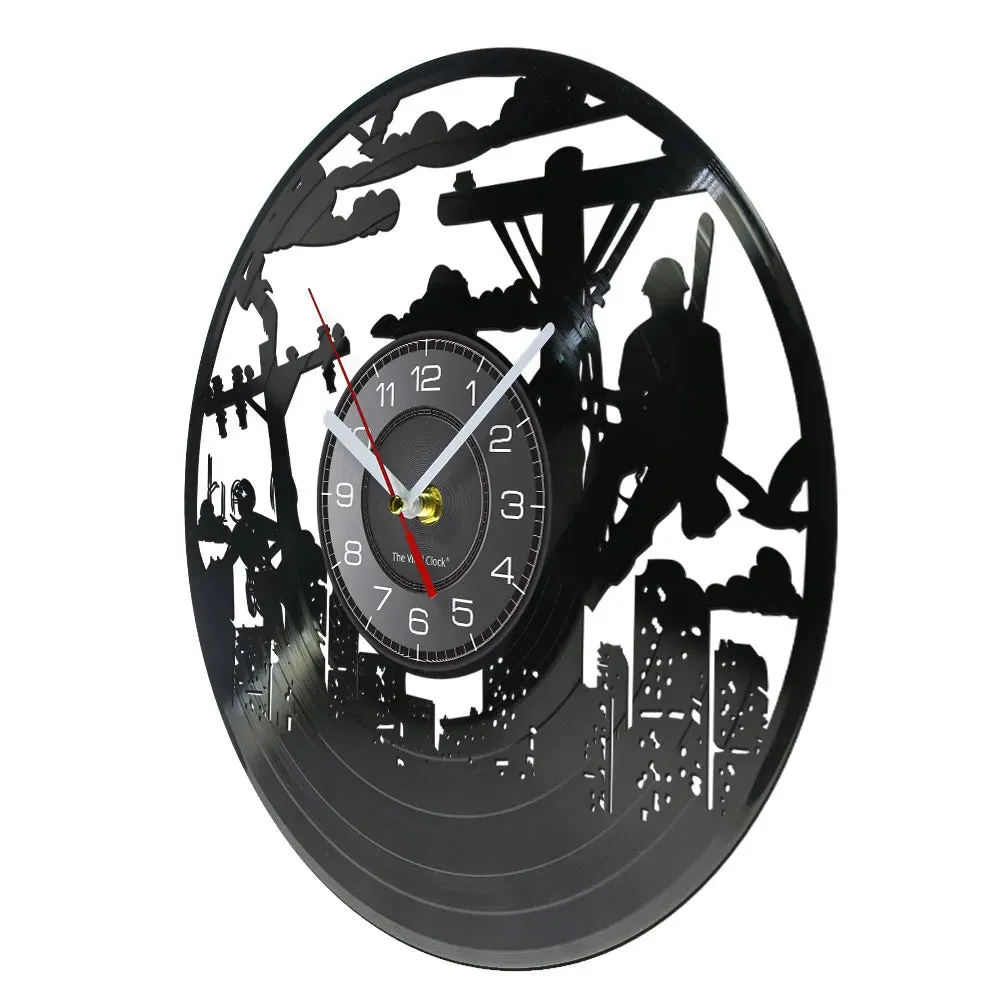 Electrician Vinyl Record Wall Clock