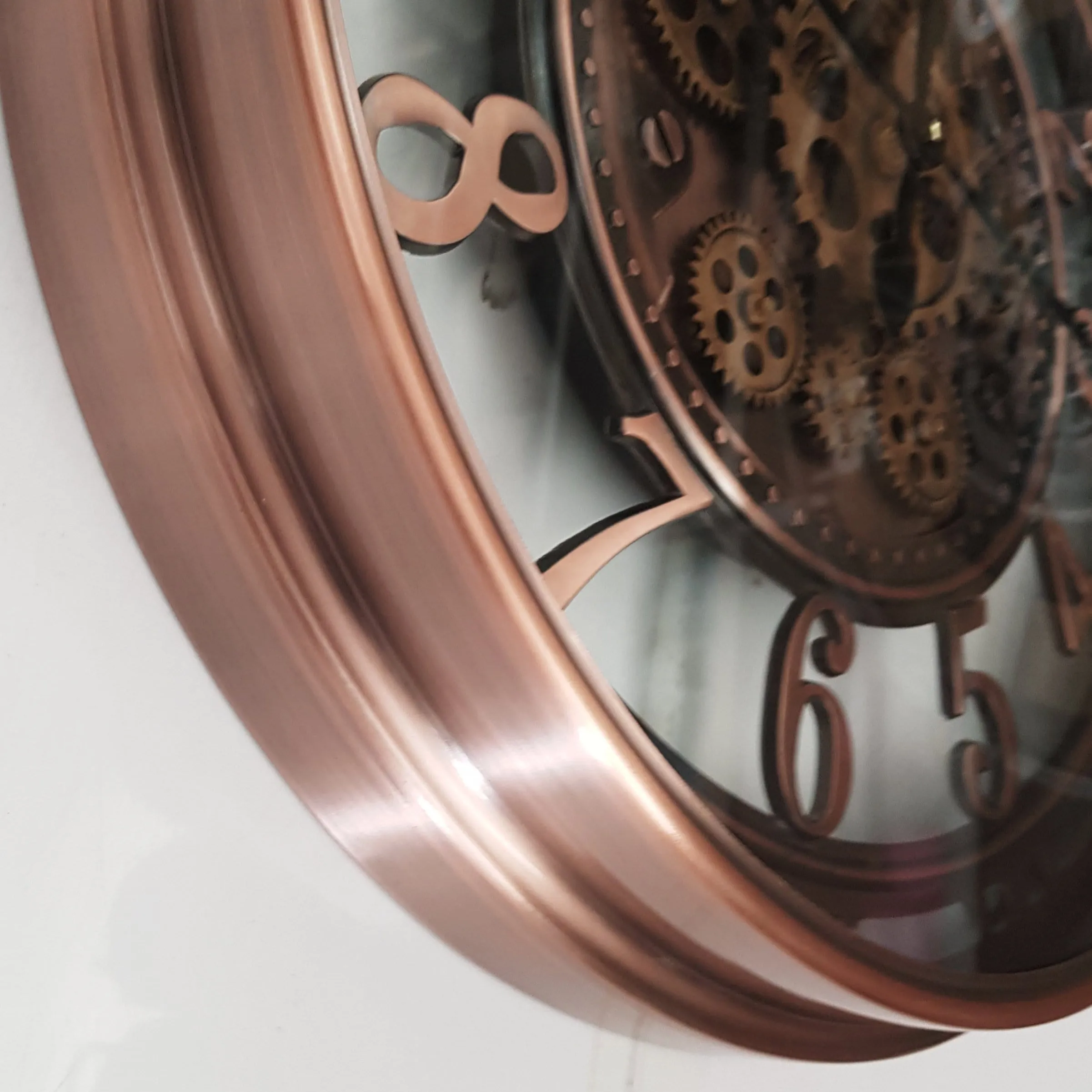 Epoque Round Industrial Moving Cogs Wall Clock