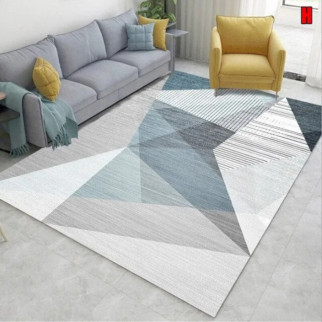 Geometric Anti-slip Carpet Living Room Printed Large Area Rugs Bedroom Bedside Bay Window Decor Home Indoor Sofa Floor Mat