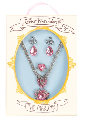 Great Pretenders The Marilyn Necklace, Ring & Clip On Earring Set