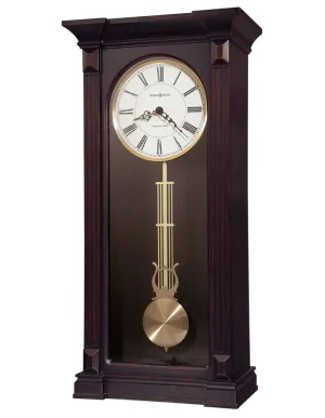 Howard Miller Mia Chiming Pendulum Wall Clock - Dark Red Brown Finish
