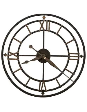 Howard Miller York Station Wall Clock - Wrought-Iron Design w/ Aged Iron Finish