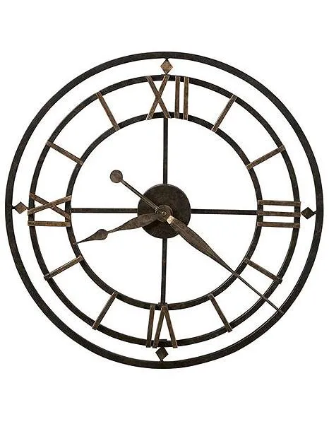 Howard Miller York Station Wall Clock - Wrought-Iron Design w/ Aged Iron Finish