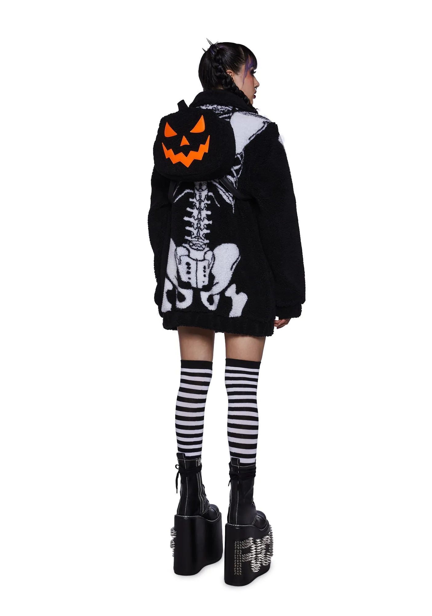 Let's Get Lit Pumpkin Backpack - Black
