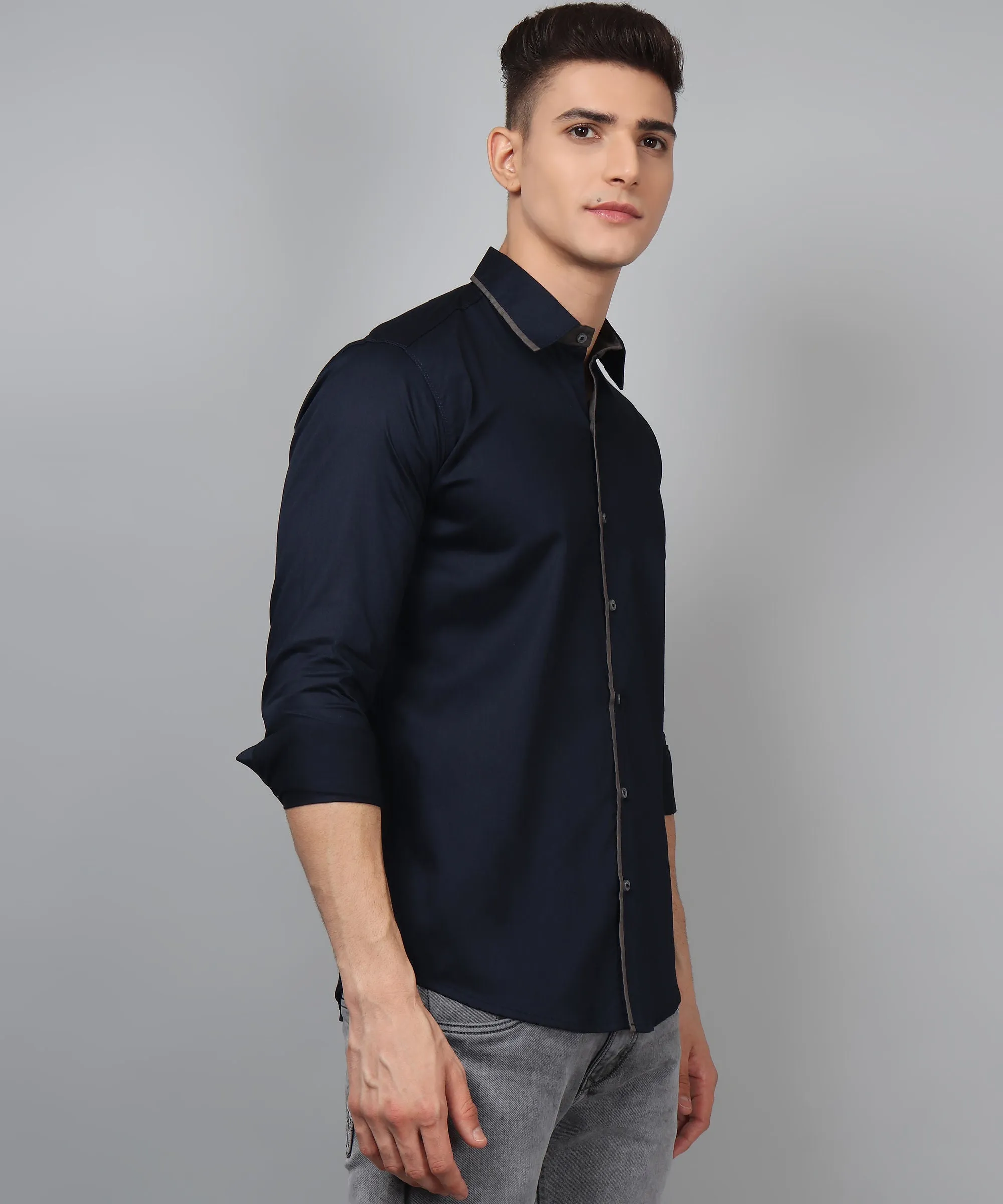 Luxe PartyWear Navy Shirt
