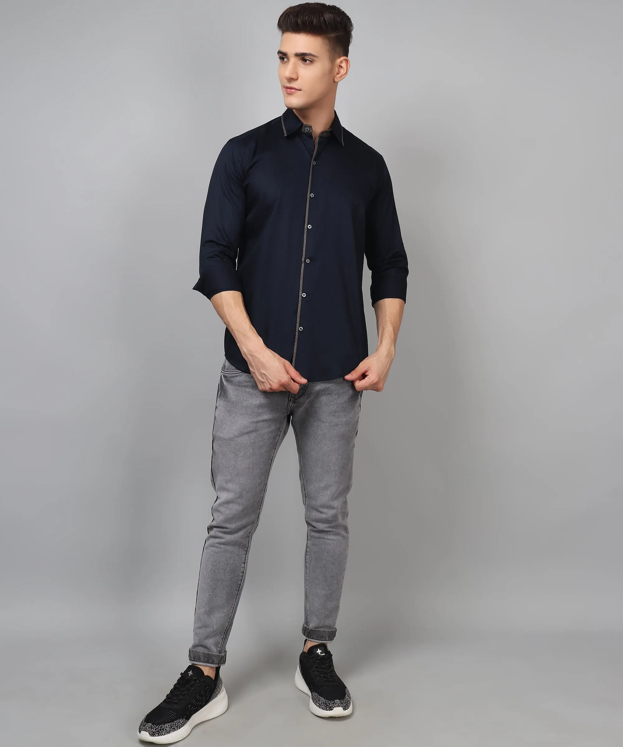 Luxe PartyWear Navy Shirt