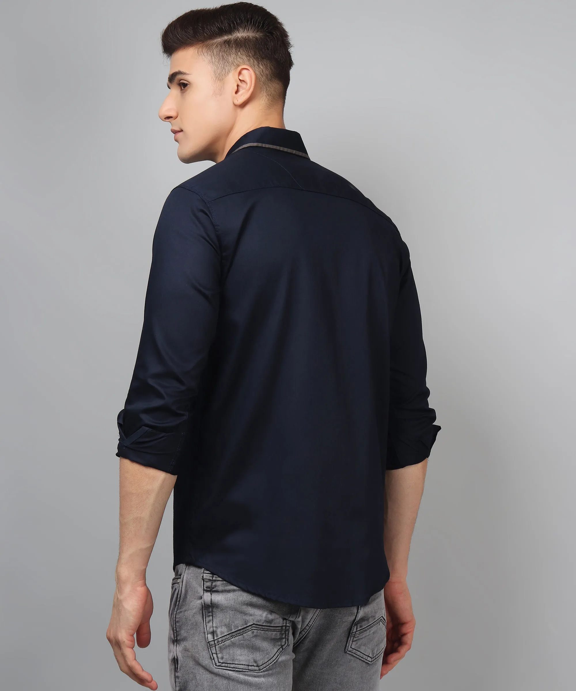 Luxe PartyWear Navy Shirt