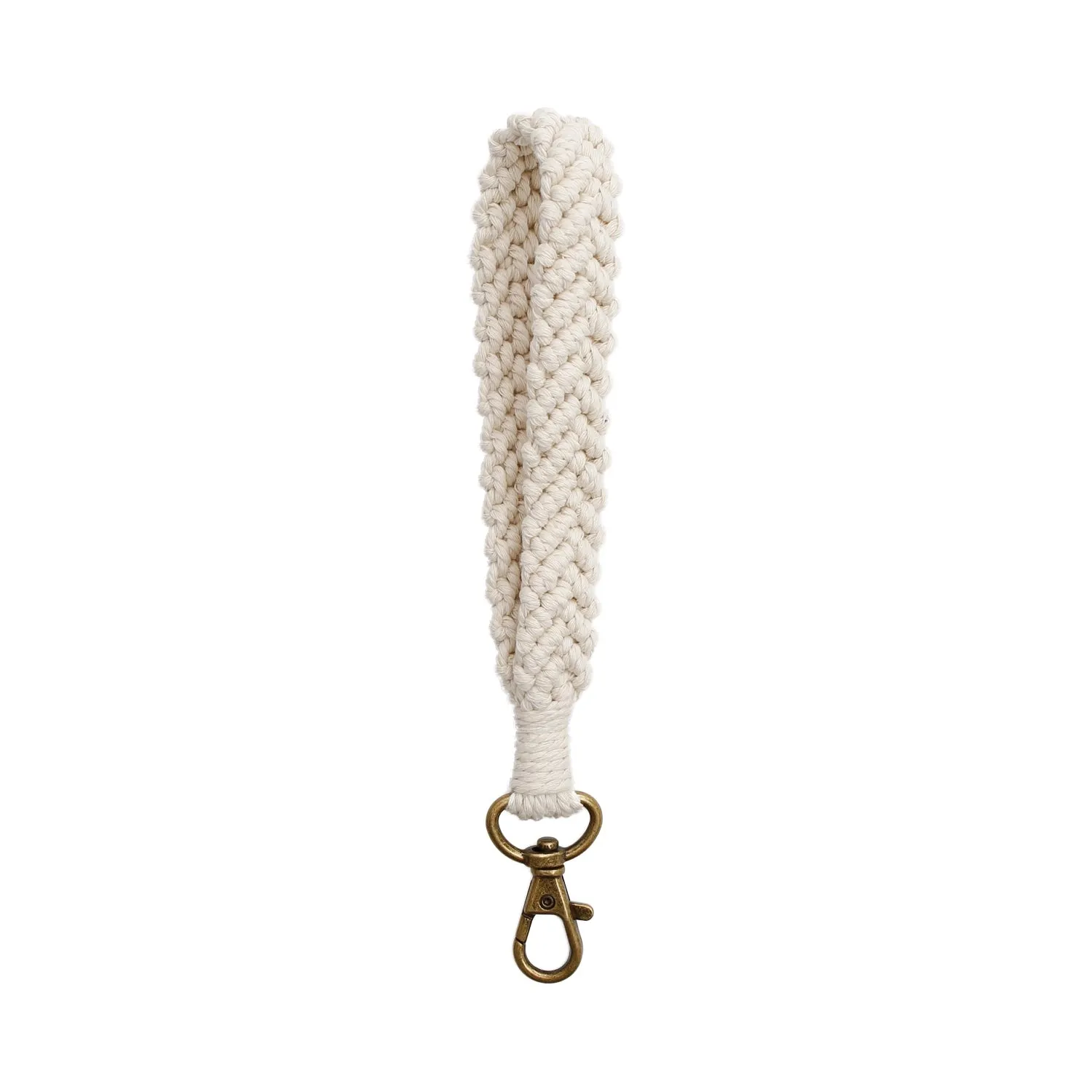 Macrame Flat Braided Chevron Wristlet Keychain