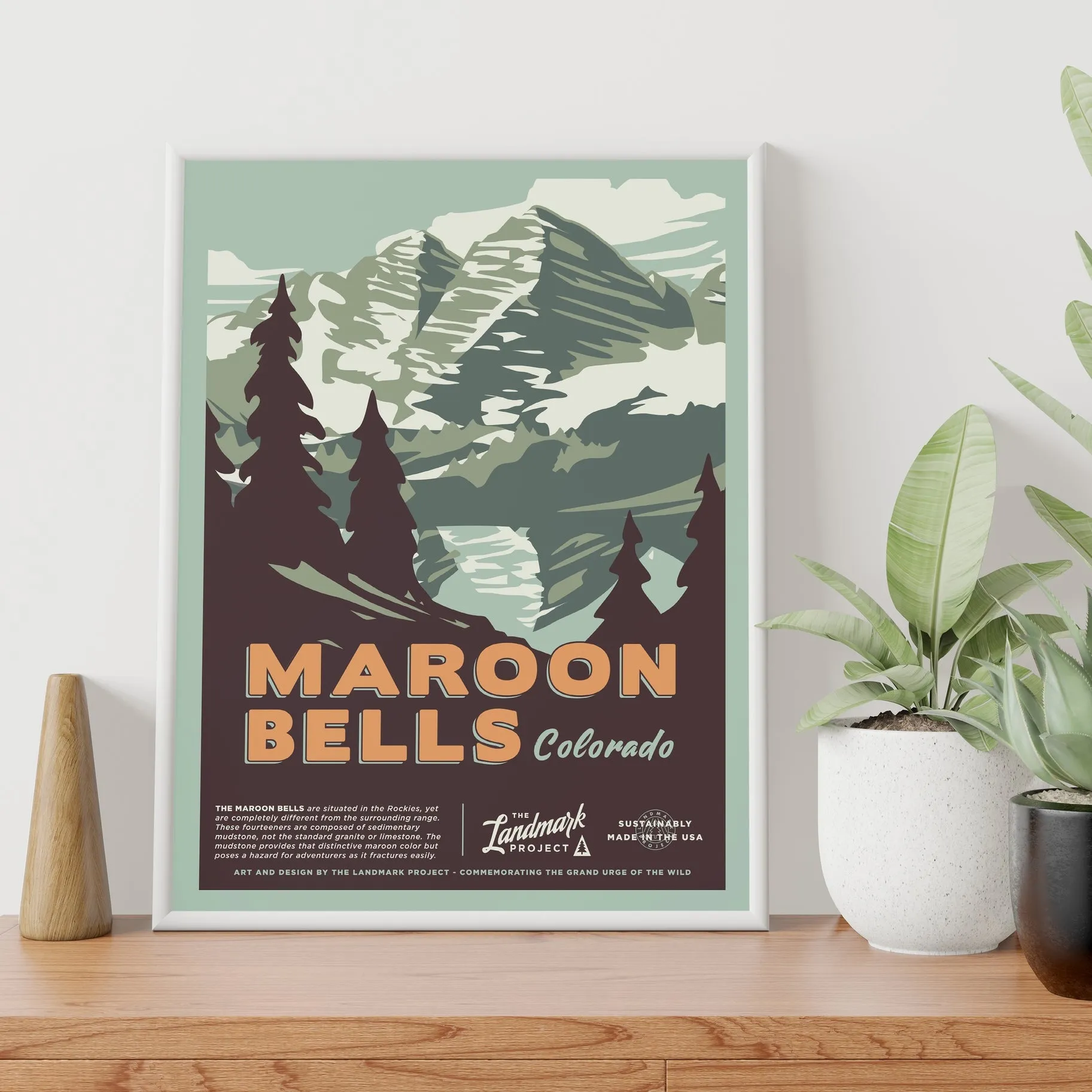 Maroon Bells - 12x16 Poster