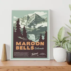 Maroon Bells - 12x16 Poster