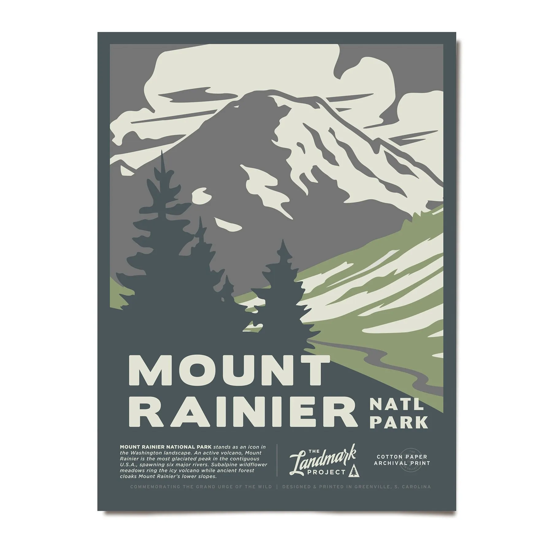 Mount Rainier National Park - 12x16 Poster
