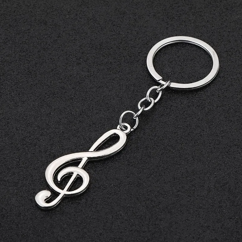 Note Shape Metal Keychain Music Symbol Pendant for Music Lovers