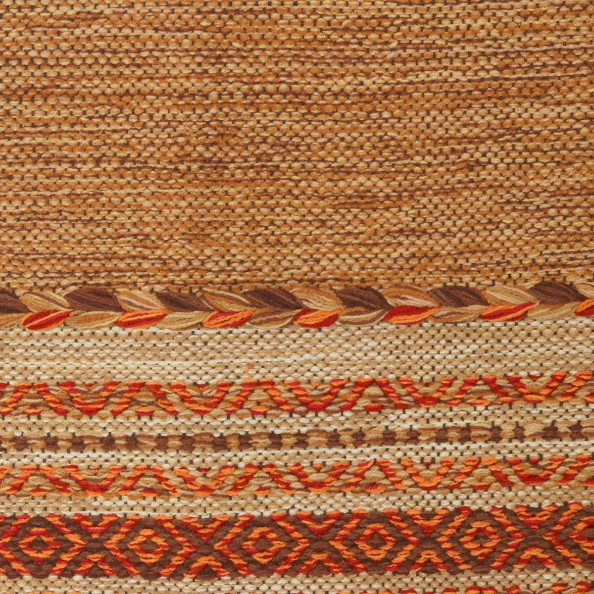 Novica Delhi Delight In Brown Cotton Dhurrie Rug (2X3)