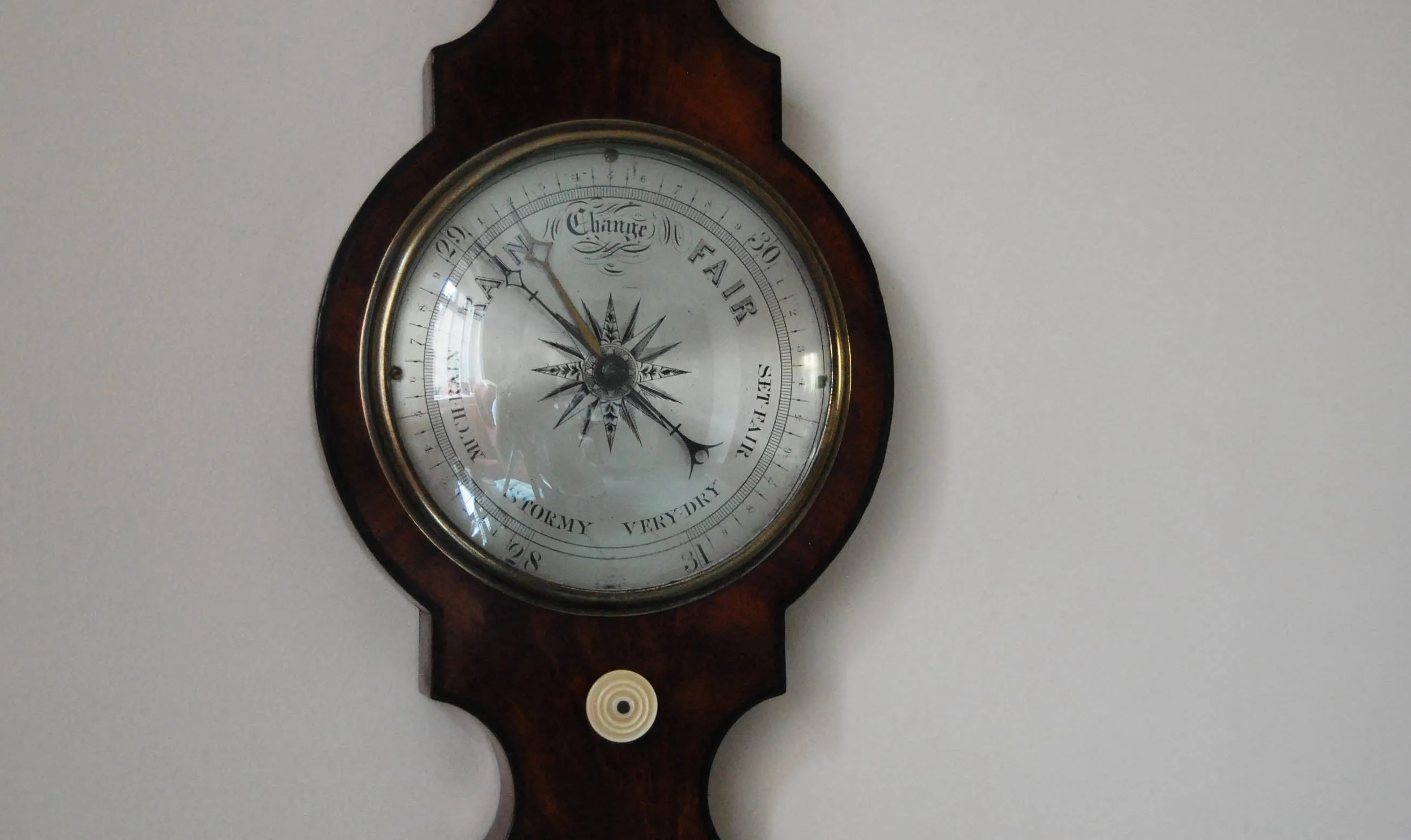 Rare William IV Period 6" Dial Mahogany Wheel Barometer by Silvani & Co Brighton