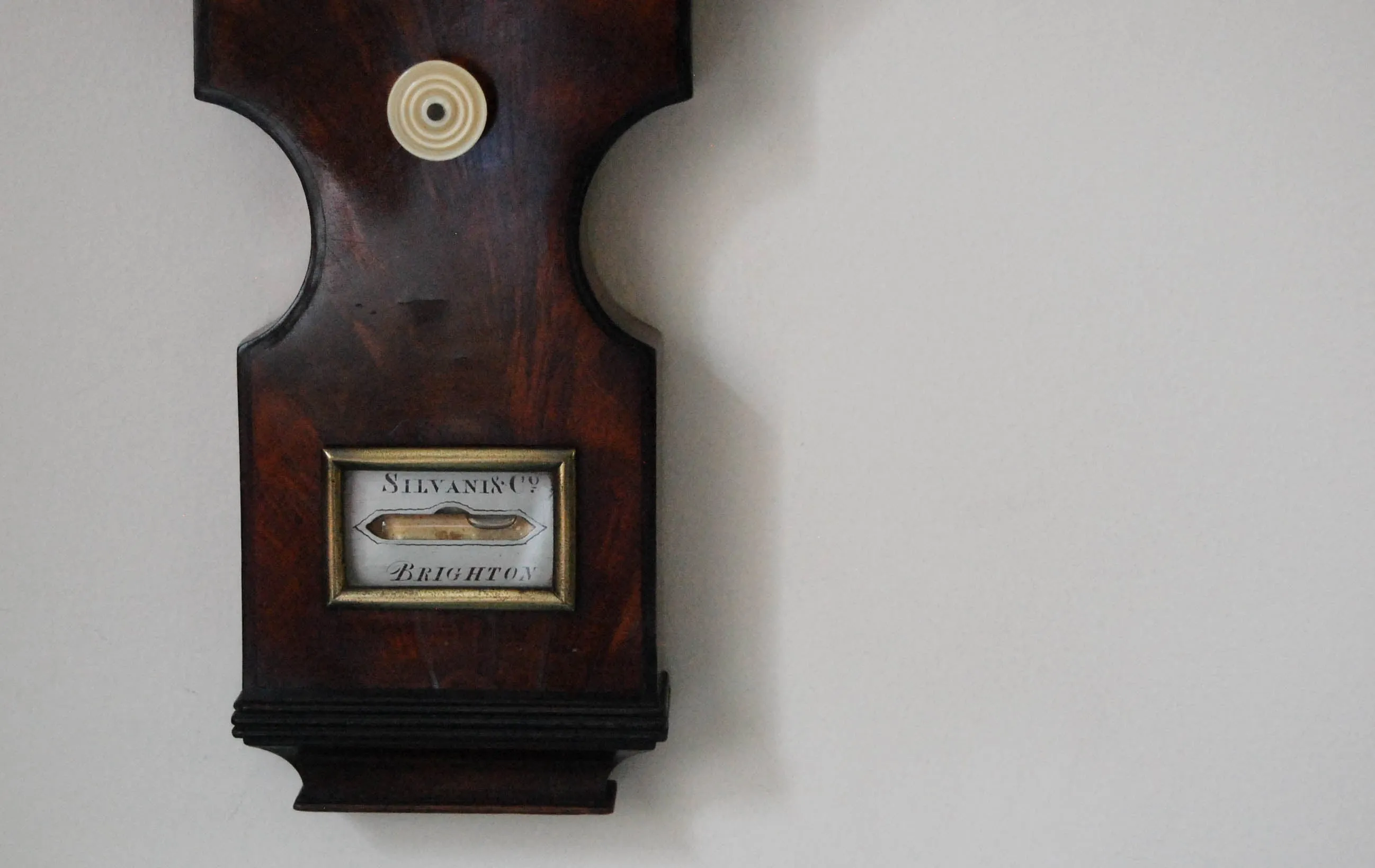 Rare William IV Period 6" Dial Mahogany Wheel Barometer by Silvani & Co Brighton